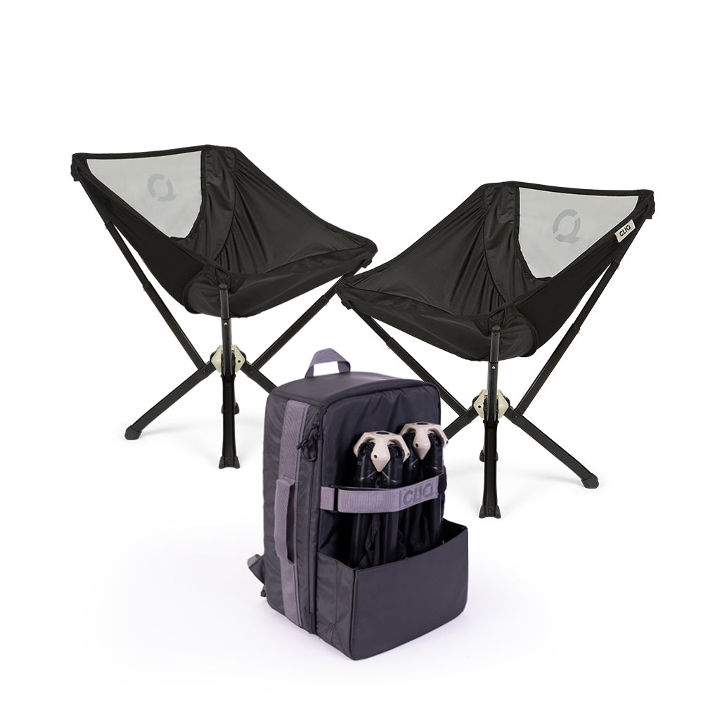 CLIQ Chair アウトドアチェア ブラック 脅威のコンパクト設計キャンプチェア 「CLIQ Chair」- アウトドア格安