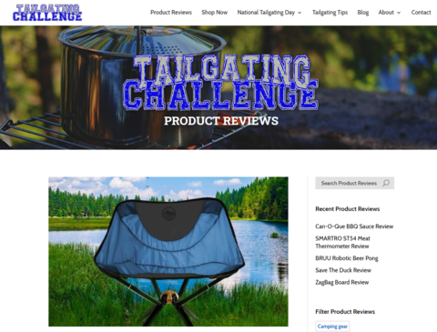 Tailgaiting challenge ad and logo