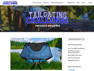 Tailgaiting challenge ad and logo