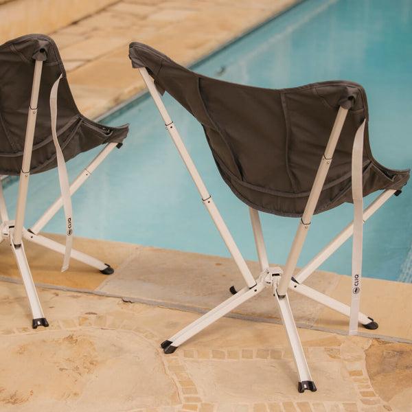 Riviera Portable Outdoor Lounge Chairs by pool - CLIQ Chairs