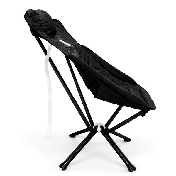 EpiQ Black Camping Chair - Side View - CLIQ Chairs